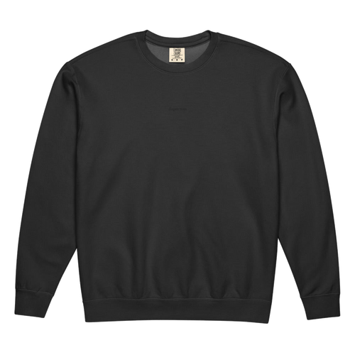 2AM Club Diaper Man Minimalist Comfort Colors 1466 crewneck — Black with Black embroidery