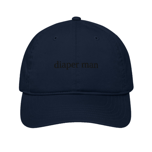 Diaper Man Bold Econscious EC7000 Organic Baseball Cap — Pacific with Black embroidery