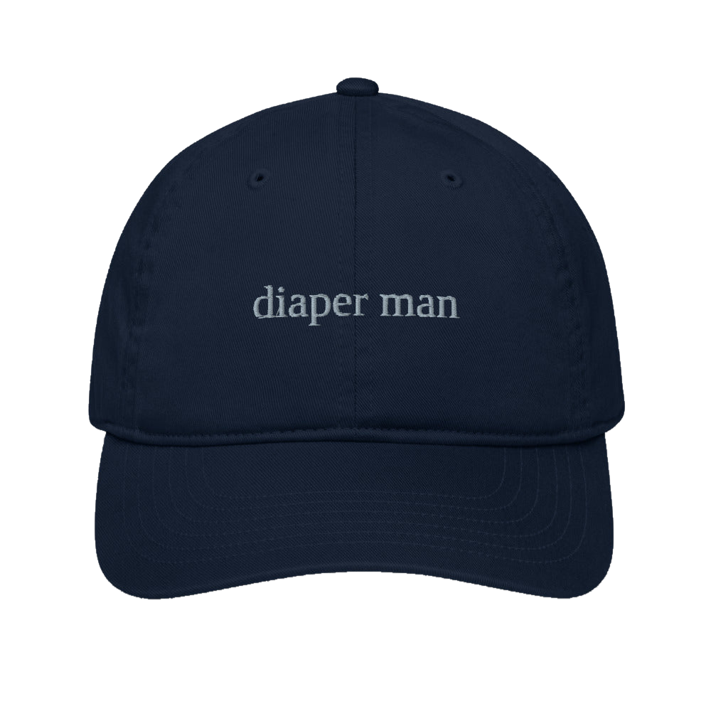 Diaper Man Bold Econscious EC7000 Organic Baseball Cap — Pacific with Gray embroidery