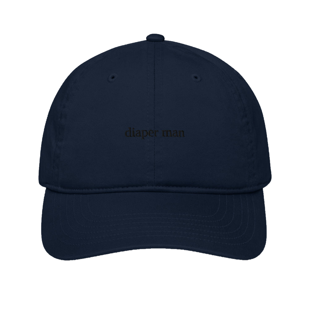 Diaper Man Minimalist Econscious EC7000 Organic Baseball Cap — Pacific with Black embroidery