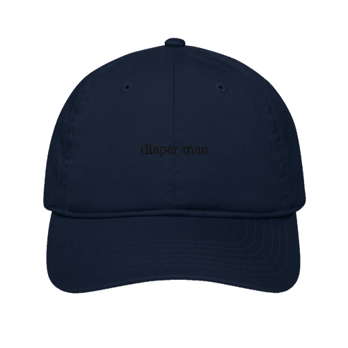 Diaper Man Minimalist Econscious EC7000 Organic Baseball Cap — Pacific with Black embroidery