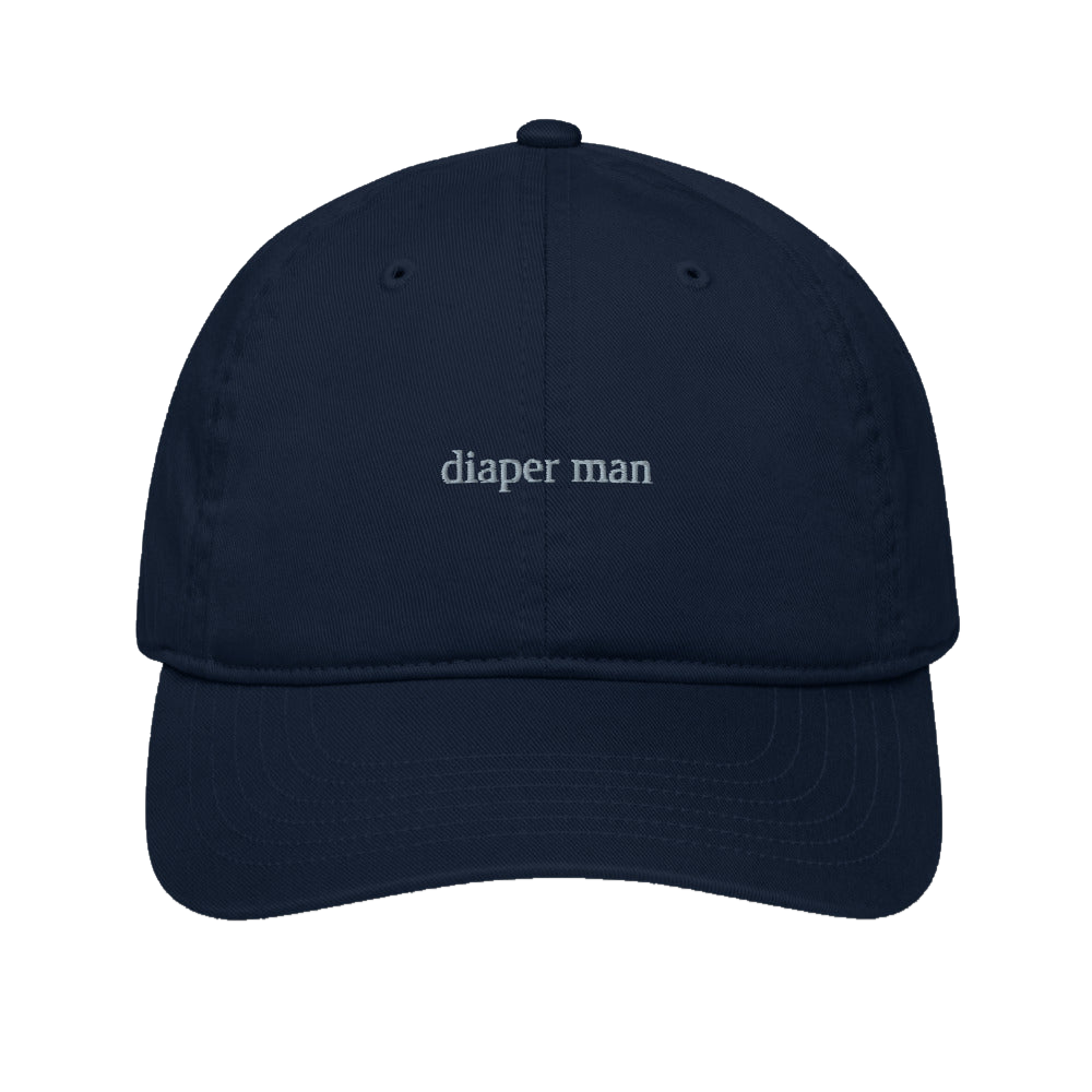 Diaper Man Minimalist Econscious EC7000 Organic Baseball Cap — Pacific with Gray embroidery