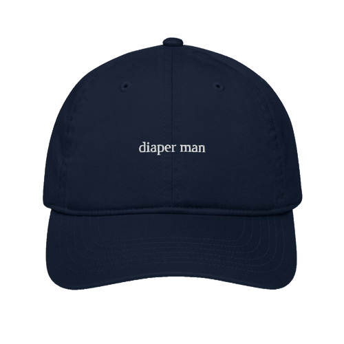 Diaper Man Minimalist Econscious EC7000 Organic Baseball Cap — Pacific with White embroidery