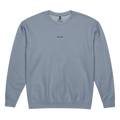 Diaper Man Minimalist Comfort Colors 1466 Crewneck Sweatshirt — Blue Jean with Black embroidery